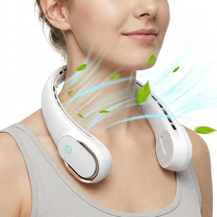 Portable Neck Fan, Hands Free Bladeless Wearable Fan