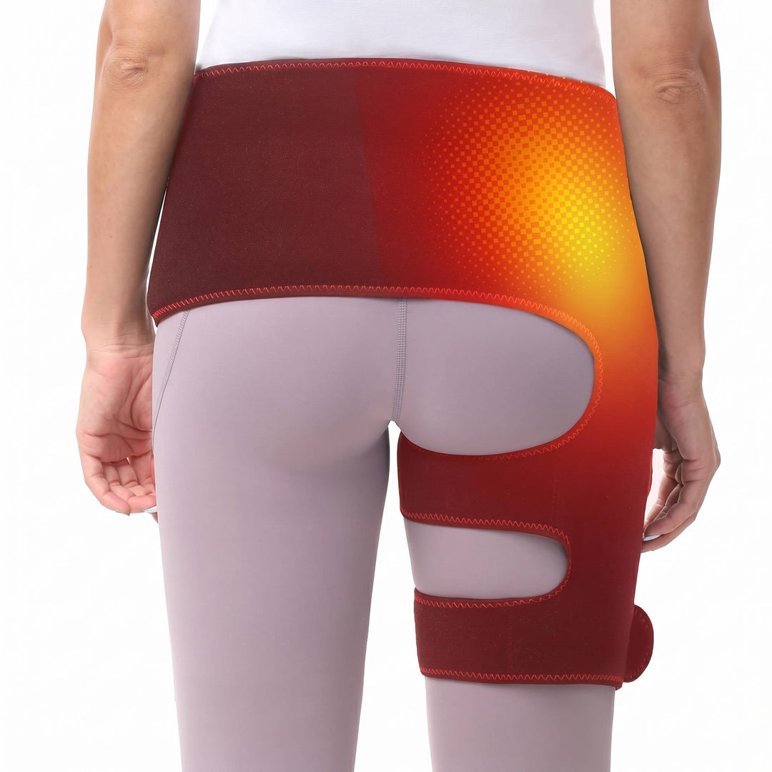 Electric Hip and Lower Back Heating Wrap with Graphene Elements – Adjustable Heat Settings, Vibration Modes, Auto Shutoff, 18.5 Inch Coverage