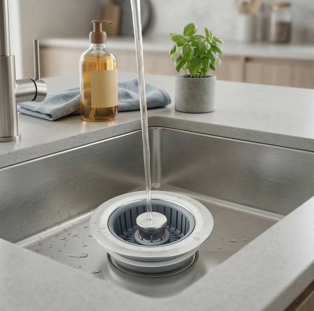 Sink Drain Strainer with Anti Clogging Basket