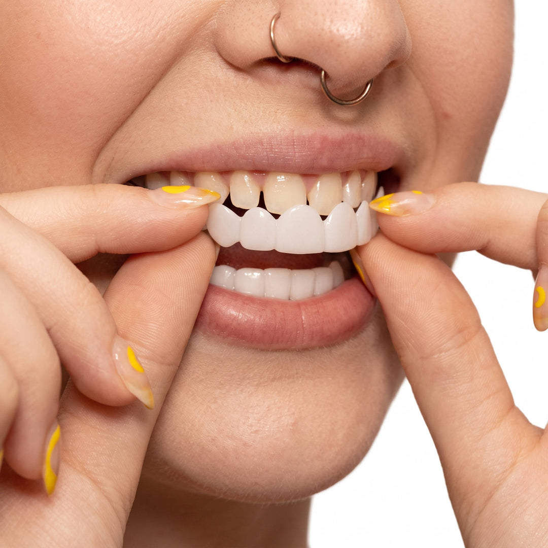 Snap On Veneers, Natural Looking Veneers for Upper and Lower Teeth, Instant Smile Makeover