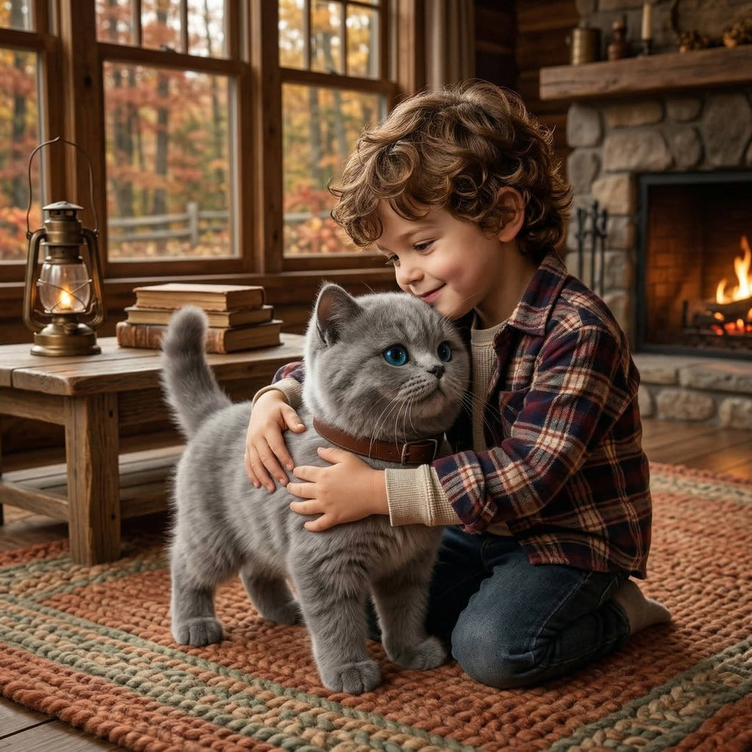 Realistic Interactive Tabby Robot Kitten, Walking and Meowing Robot Cat