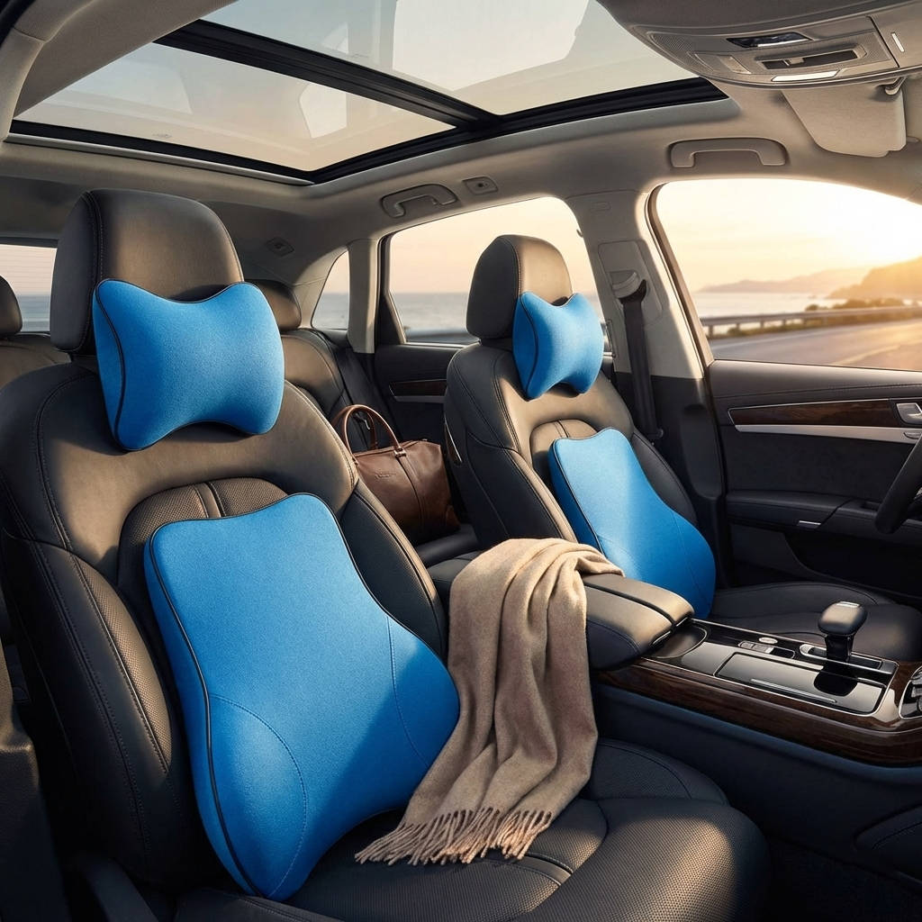Lumbar Back and Neck Pillow Support Cushion for Car