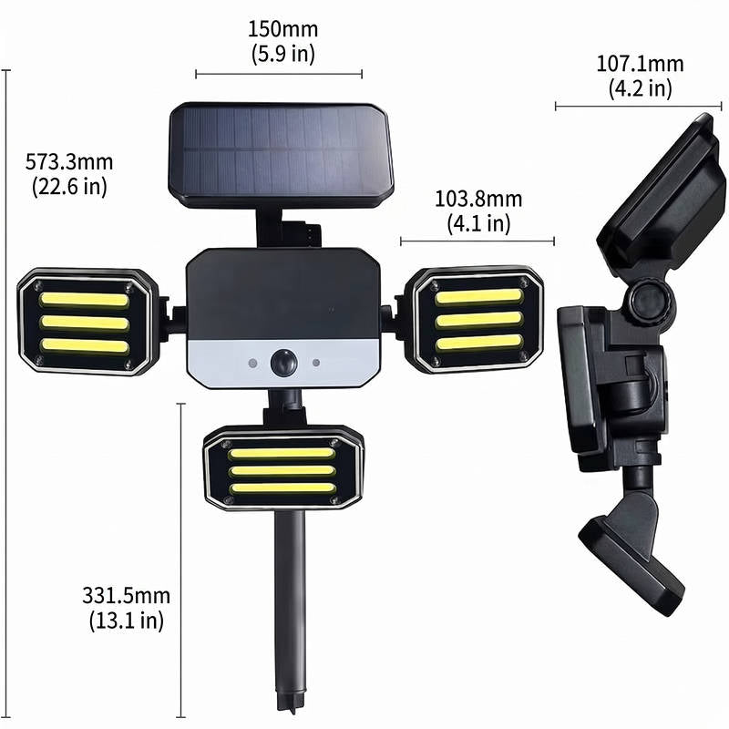 Motion Sensor Floodlight Outdoor LED, Remote Control Waterproof Light for Home
