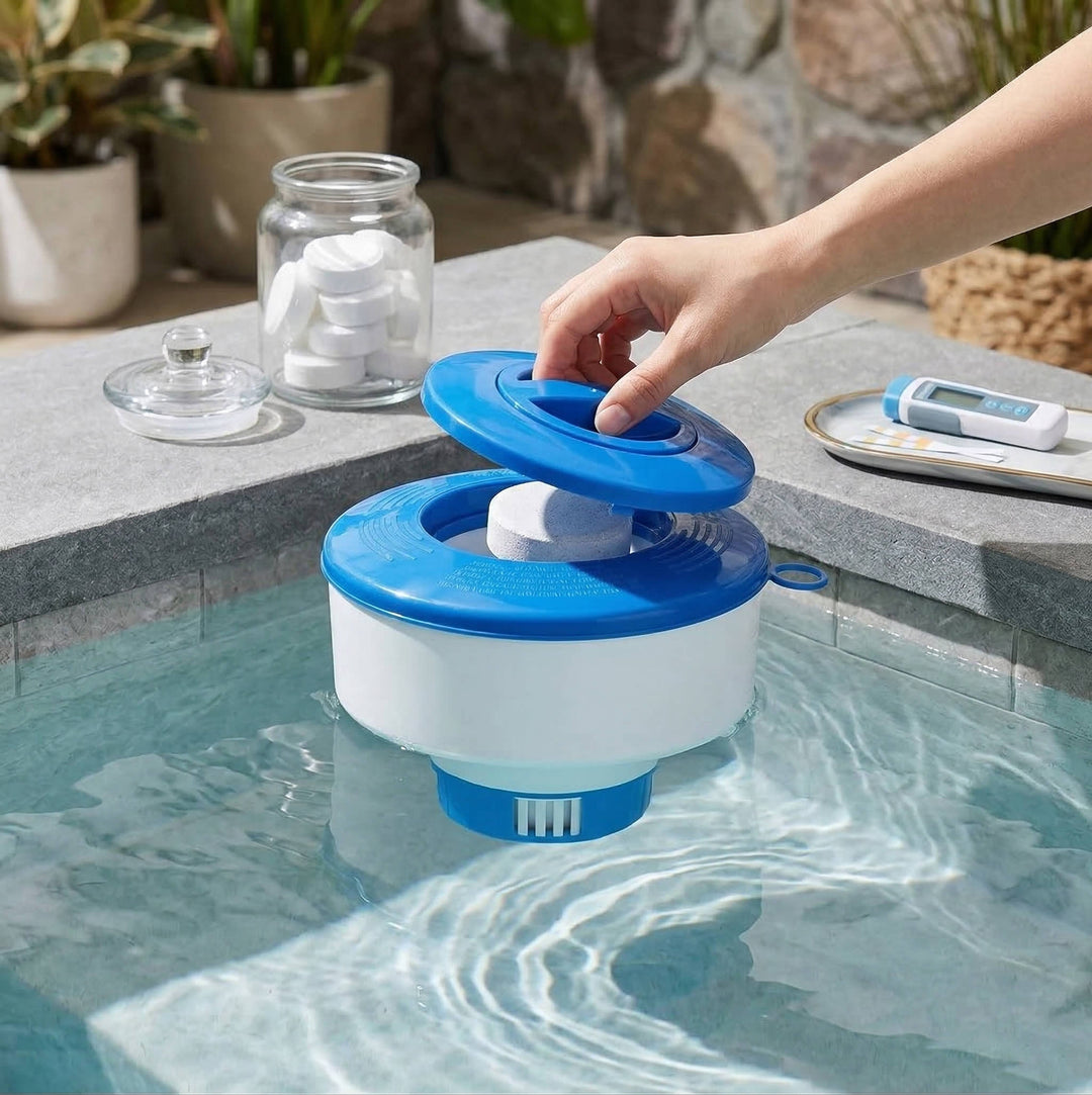 Adjustable Floating Chlorine Dispenser for Hot Tubs, Spas and Above Ground Pools