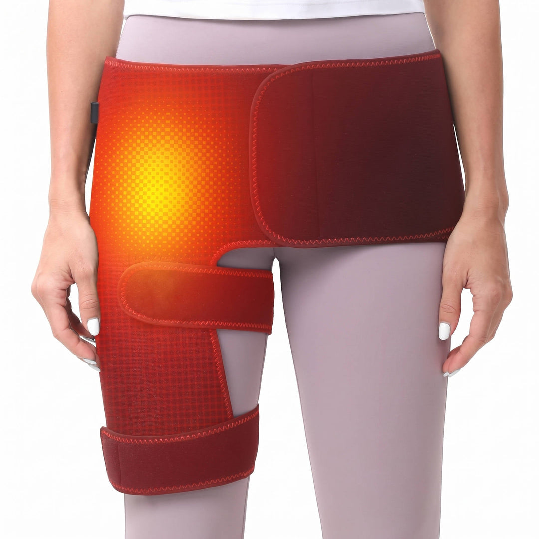Electric Hip and Lower Back Heating Wrap with Graphene Elements – Adjustable Heat Settings, Vibration Modes, Auto Shutoff, 18.5 Inch Coverage