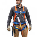 Safety Harness for Roofing with Shock Absorbing Lanyard, Updated Comfortable Waist Pad