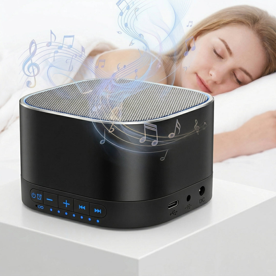Sound White Noise Machine with 20 Non Looping Natural Soothing Sounds and Memory Function, 32 Levels of Volume