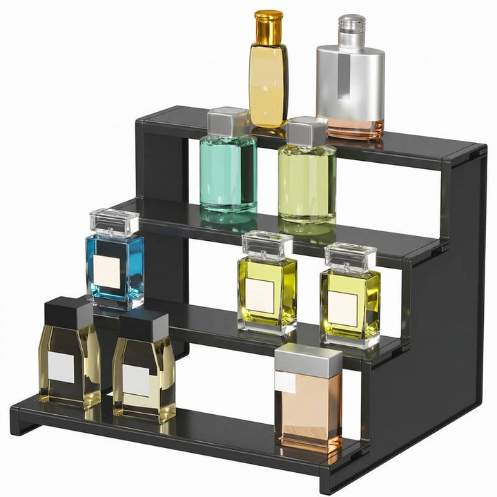 4 Tier Perfume Display Stand Organizer, Cologne Storage Shelf for Vanity, Bathroom, Countertop