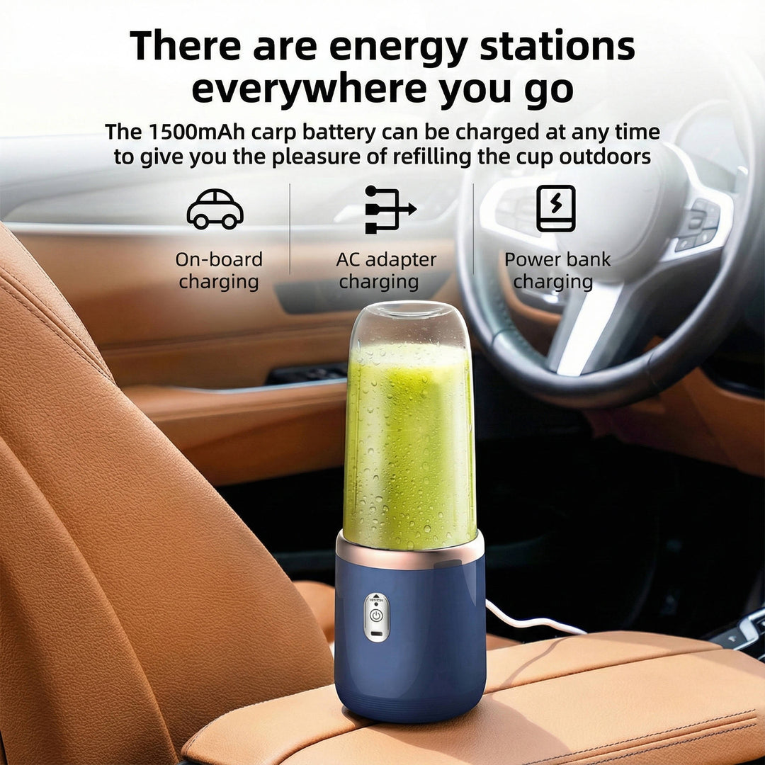 14.07oz Portable Juicer Blender USB Rechargeable Electric Fruit and Smoothie Maker (2 Cups)