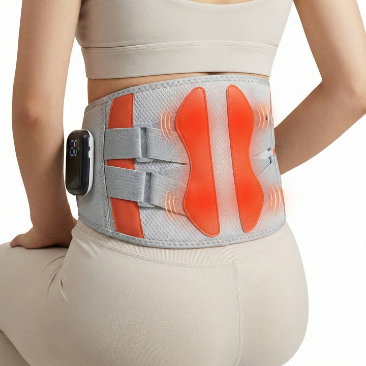 Lumbar Support Belt with Heat, Massage, and Red Light Features