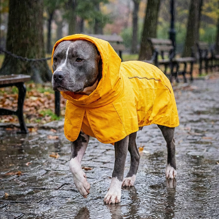 Dog Raincoat, Waterproof Rain Jacket, Reflective Full Body Coverage, Windproof and Breathable