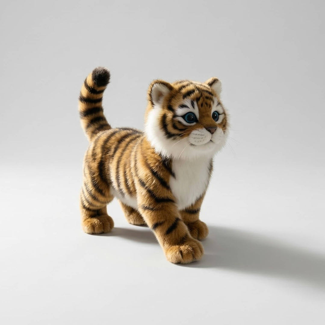 Realistic Interactive Tabby Robot Kitten, Walking and Meowing Robot Cat