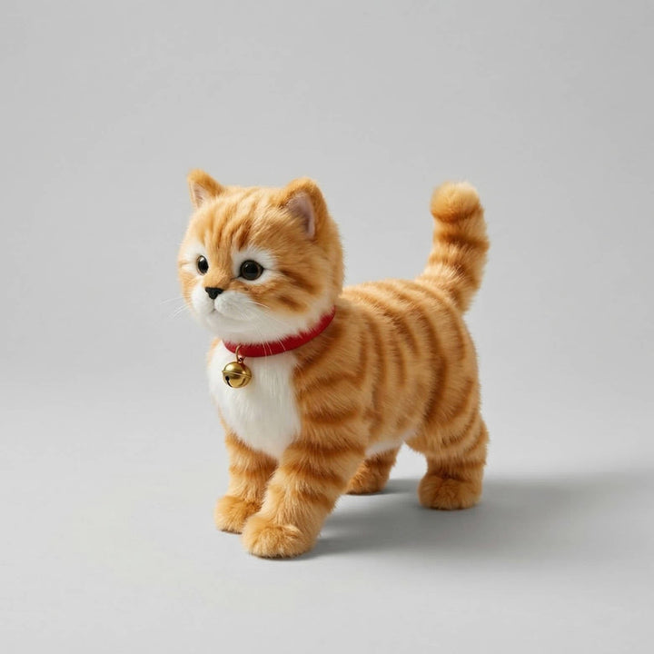 Realistic Interactive Tabby Robot Kitten, Walking and Meowing Robot Cat