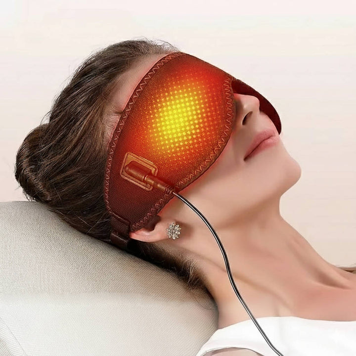 Heated Eye Mask for Dry Eyes and Dark Circles, 3 Heat Levels Hot Compress for Sleep and Massage