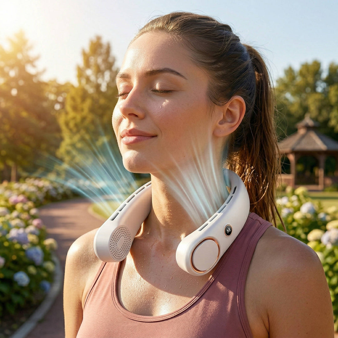 Portable Neck Fan, Hands Free Bladeless Wearable Fan