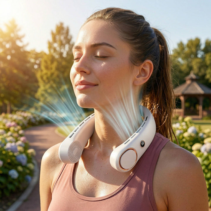 Portable Neck Fan, Hands Free Bladeless Wearable Fan