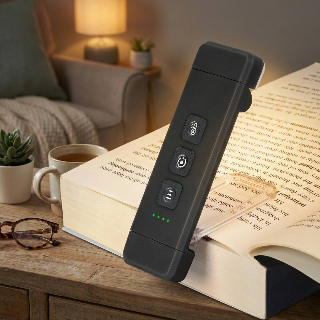 Clip On Book Light USB Rechargeable with Timer Mini LED Reading Lamp Portable