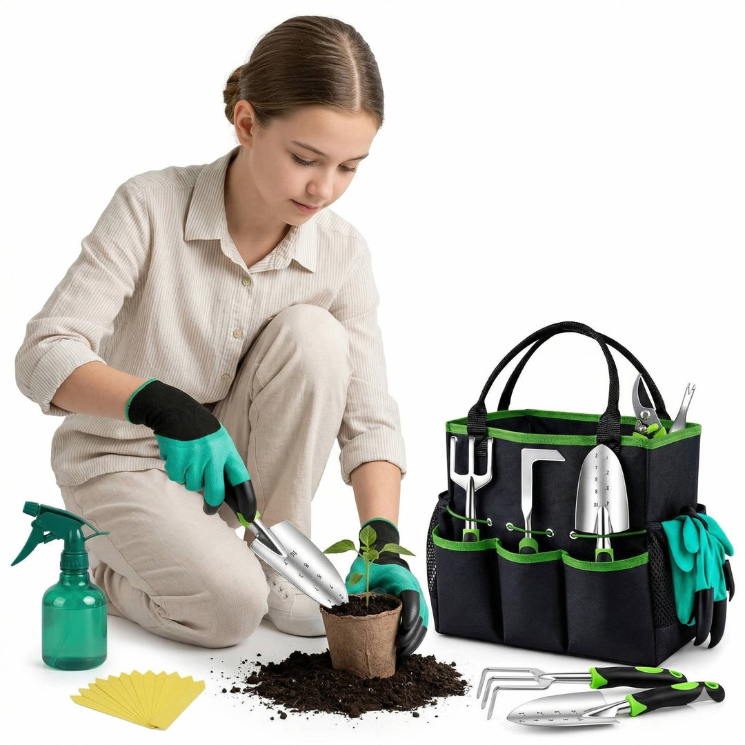Ergonomic Heavy Duty Gardening Tools Kit, Gardening Gifts for Women and Men