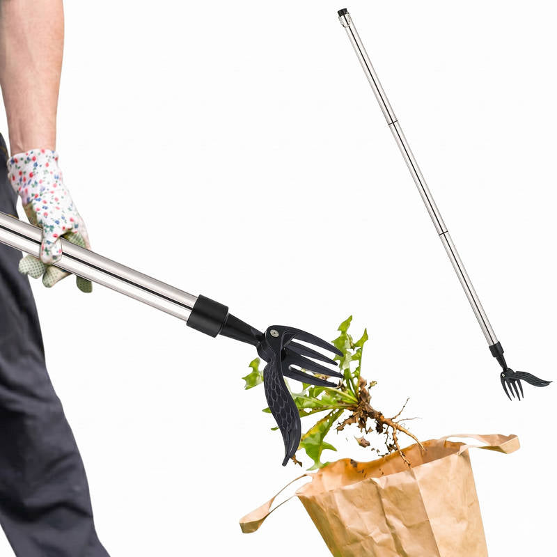 Stand Up Weed Puller Tool with Handle, Garden Root Remover Easy Weed Removal Tool