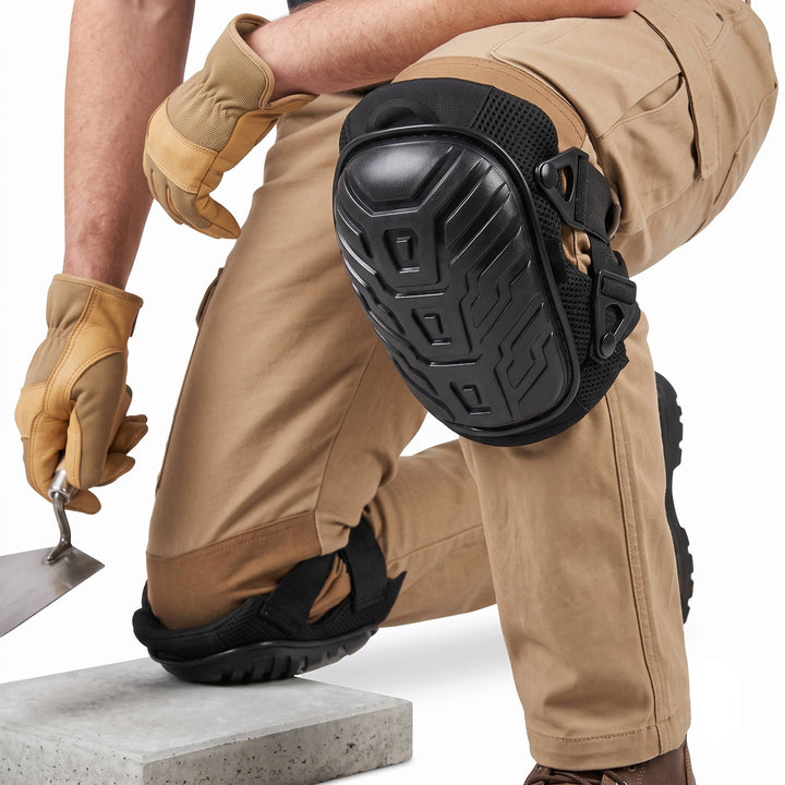 Professional Gel Knee Pads for Work, Heavy Duty Knee Pads with Soft Foam, Gel Cushion, Adjustable Straps for Construction