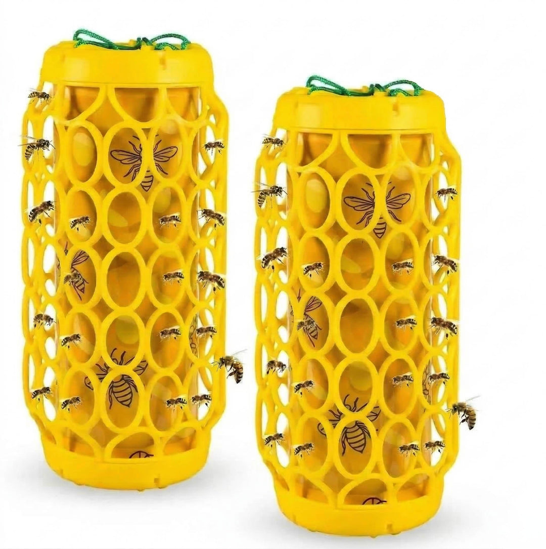 2 Pack Outdoor Wasp Traps, Reusable Hanging Bee and Hornet Catcher for the Garden