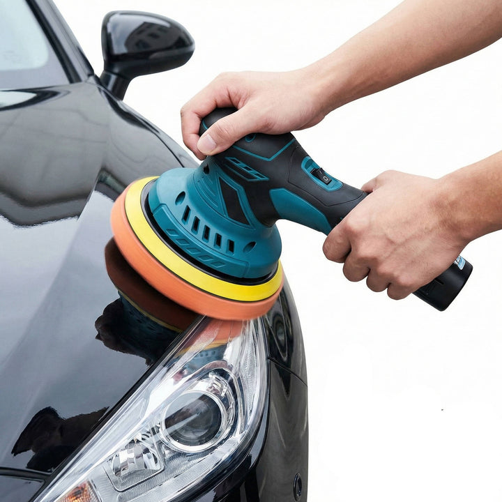 Portable Cordless Car Polisher Kit, 6 Variable Speeds, 9mm Orbit, 6 Inch Dual Action