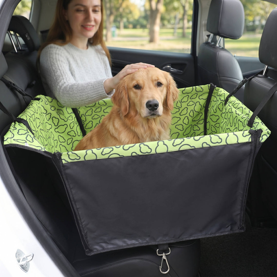 Eco Friendly Polyester Dog Car Seat Cover, Waterproof Rear Seat Hammock and Back Protector Mat for Small Dogs