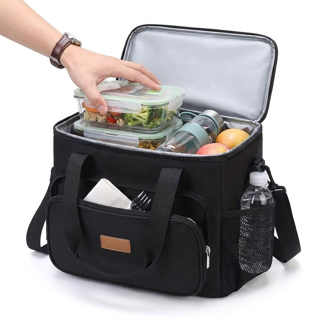 Large Insulated Lunch Bag Soft Cooler, Leakproof Lunch Box Tote for Men Women Travel Work Food Storage