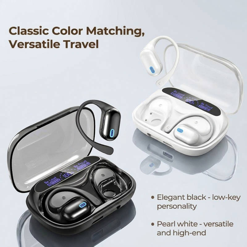 Powerbank Wireless Earbuds Bluetooth 6.0, OWS Headphones with Phone Charging Case Waterproof Sports Earphones Android iOS
