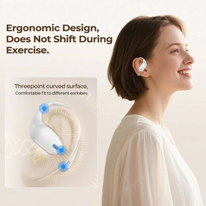 Powerbank Wireless Earbuds Bluetooth 6.0, OWS Headphones with Phone Charging Case Waterproof Sports Earphones Android iOS