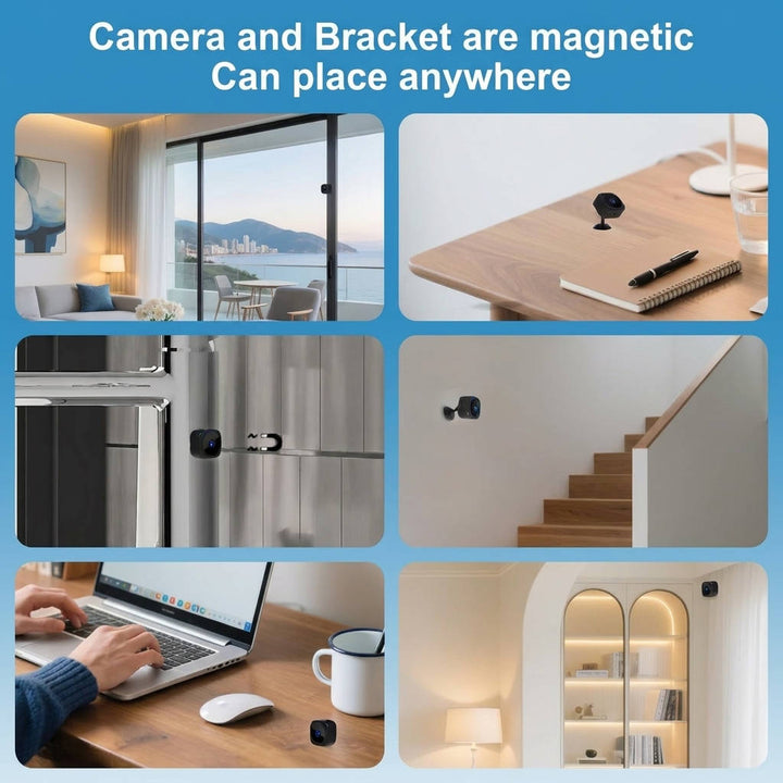 1080P Mini WiFi Indoor Security Camera with App Control, Motion Detection and Night Vision
