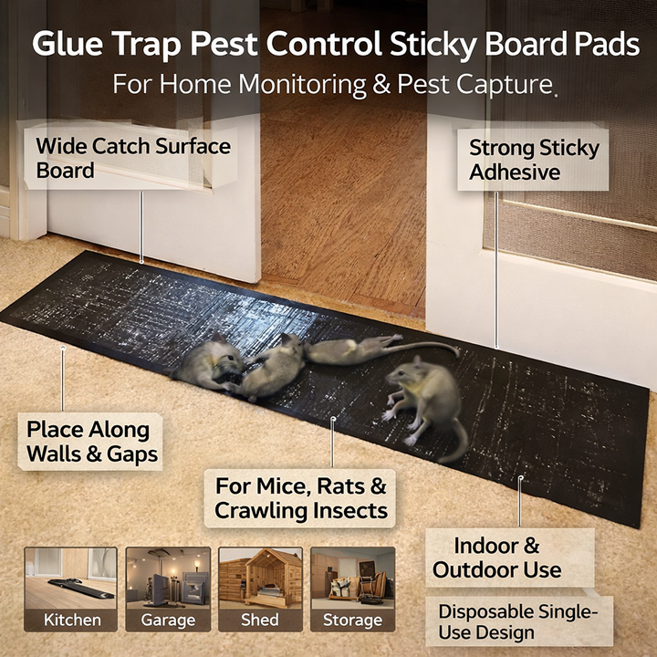 Sticky Pest Control Boards with High Viscosity Adhesive and Waterproof Base, 10 Pack