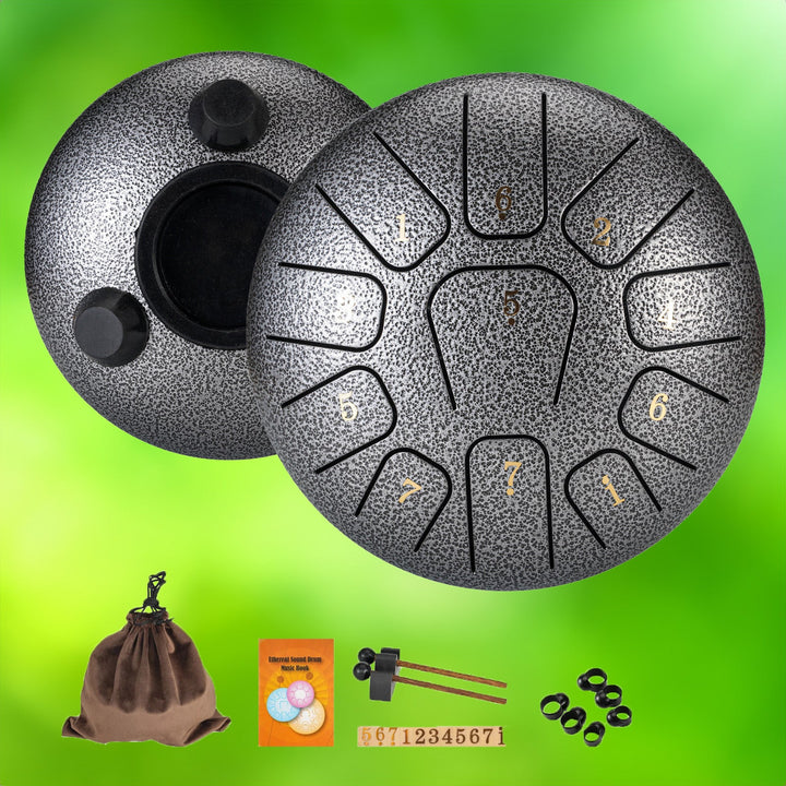 Steel Tongue Drum, 6 Inch with 11 Notes