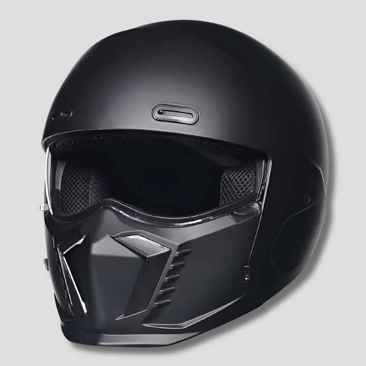 Retro Motorcycle Helmet with Adjustable Ventilation and Anti-Fog Visor