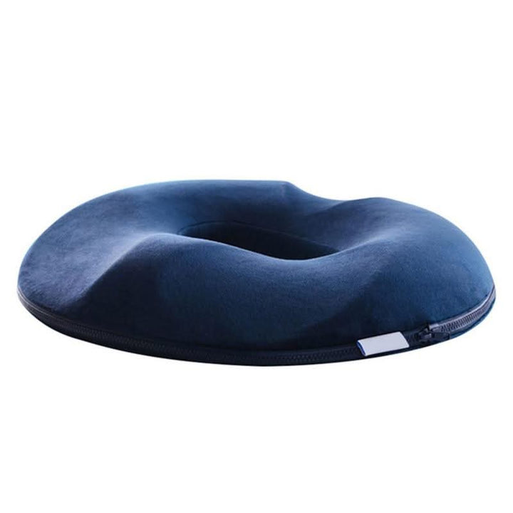 Donut Cushion with Memory Foam Core and Non Slip Bottom, Machine Washable Cover