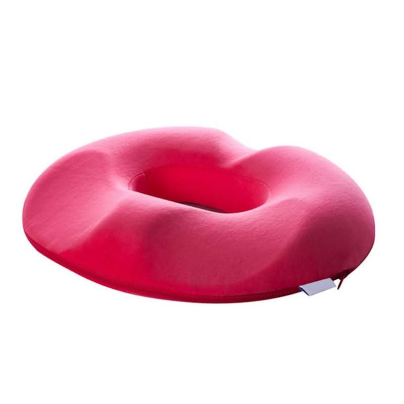 Donut Cushion with Memory Foam Core and Non Slip Bottom, Machine Washable Cover