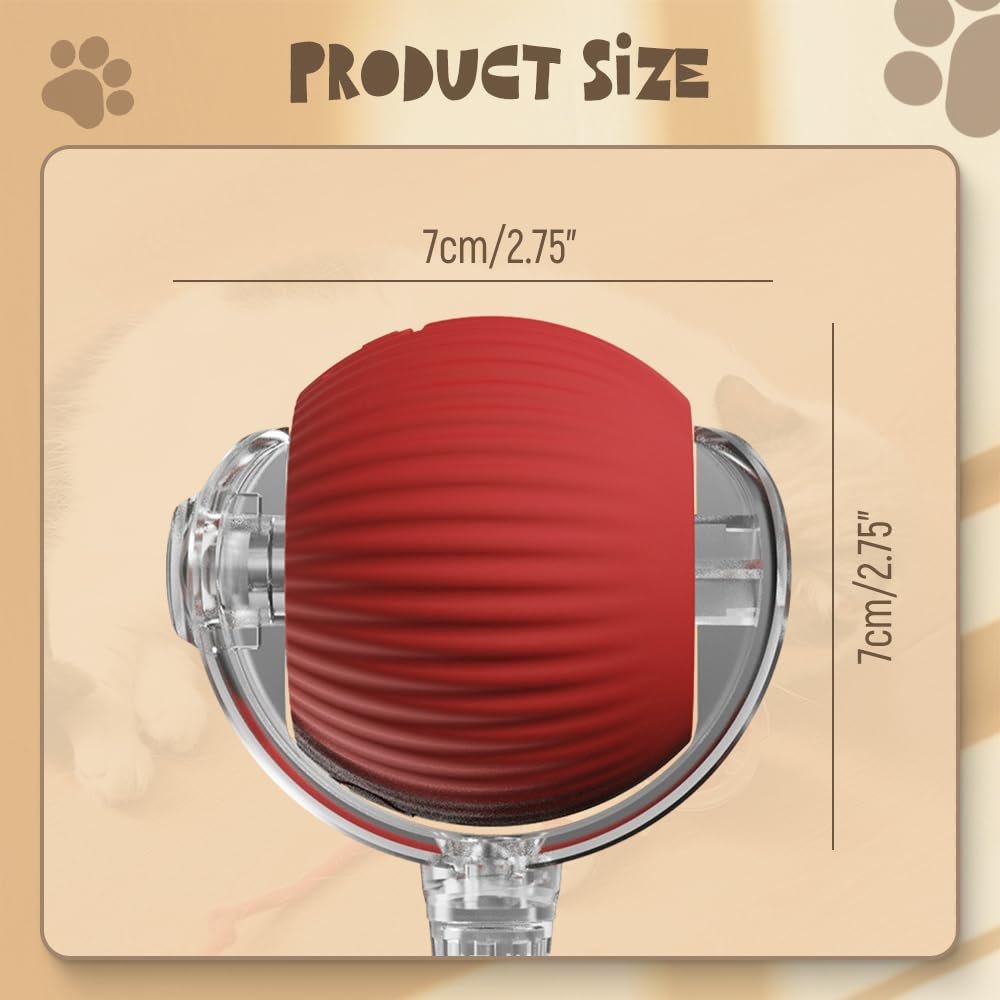 Interactive Rolling Pet Ball with Touch Activation and Erratic Movement Patterns