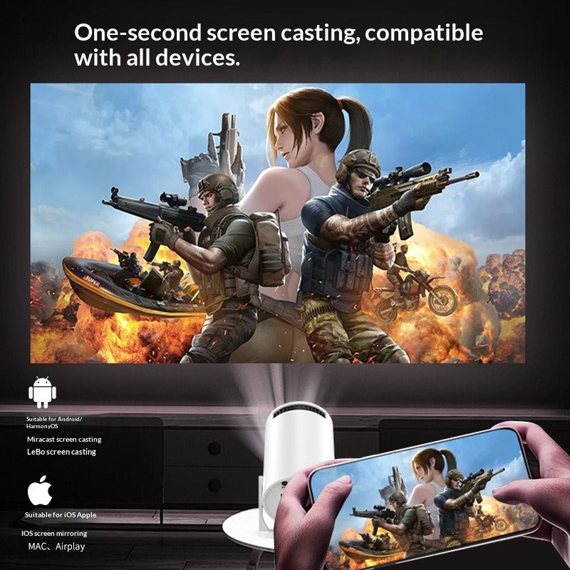 HD 1080p  Fast Focus Portable Projector