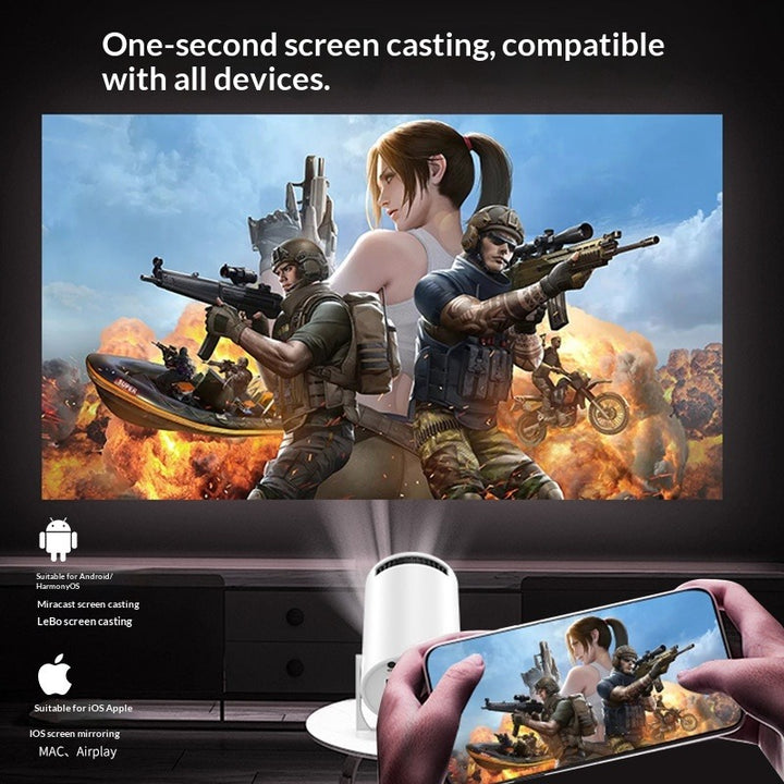 HD 1080p  Fast Focus Portable Projector