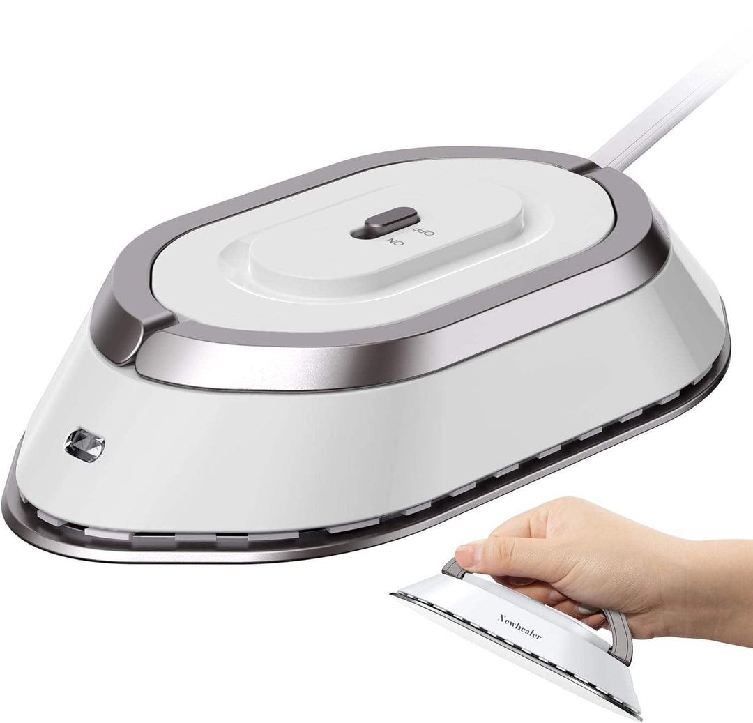 Compact Electric Iron with Foldable Handle and Rapid Heating for Travel