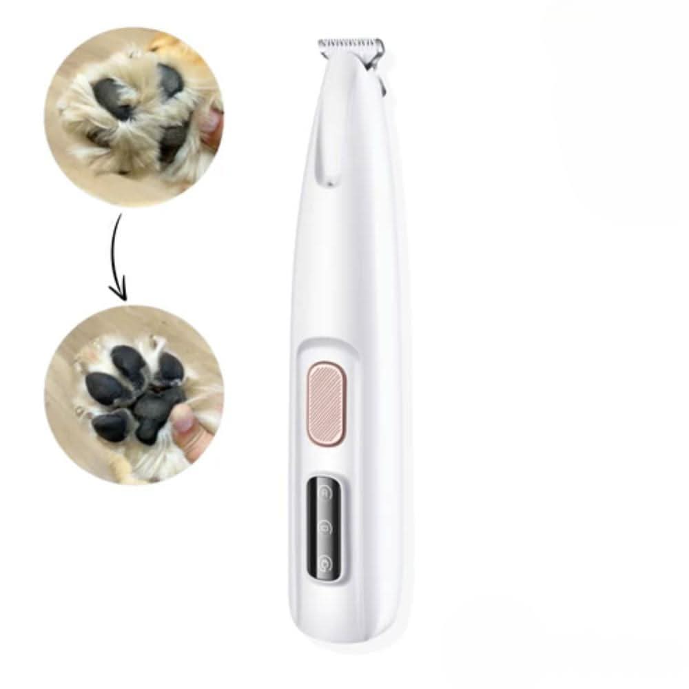 Quiet Pet Grooming Trimmer with Ceramic Blades and LED Light for Dogs and Cats