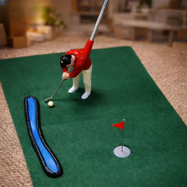 Indoor Mini Golf Set with 6 Clubs and Adjustable Course, Multi-Player Ready