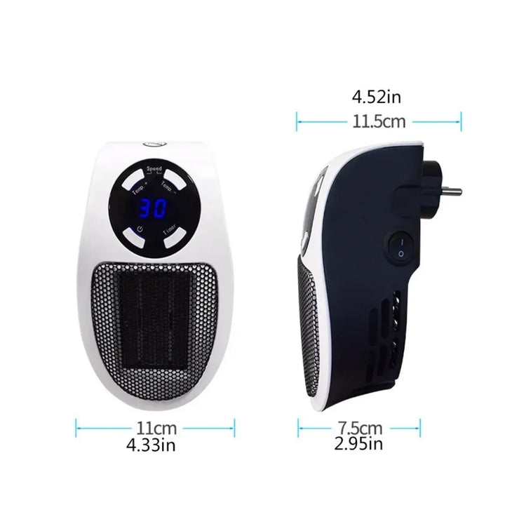 Portable Space Heater with Tip Over Protection and Overheat Shutoff