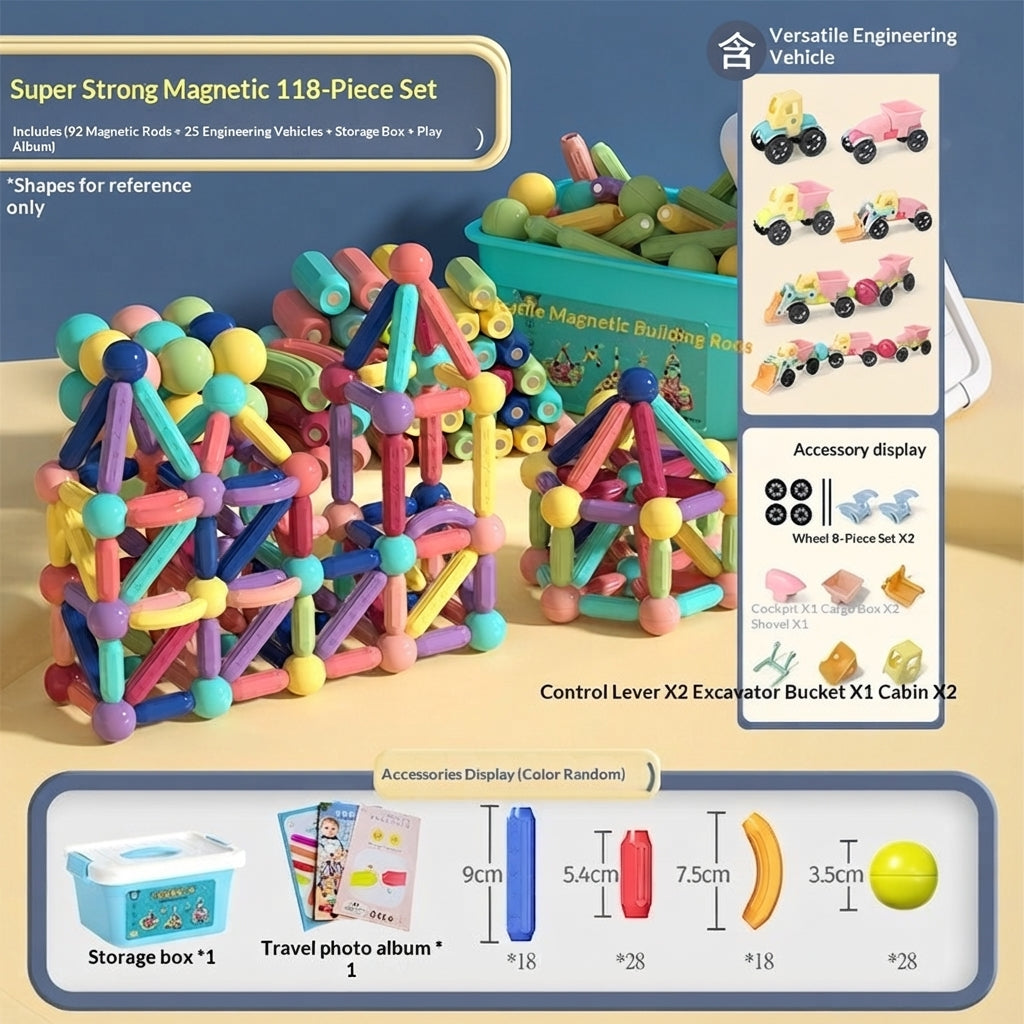 Kids Magnetic Building Blocks Sticks and Balls Montessori Toys