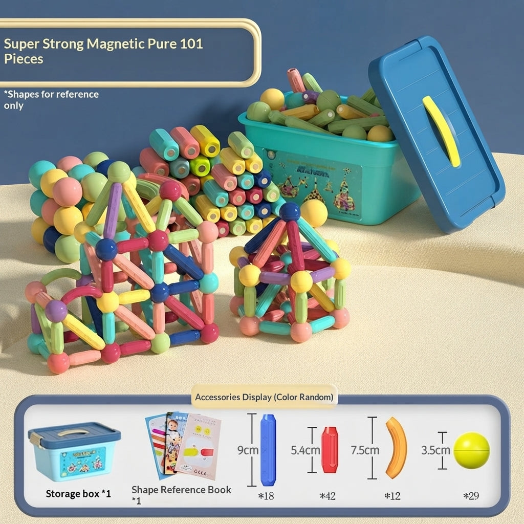 Kids Magnetic Building Blocks Sticks and Balls Montessori Toys
