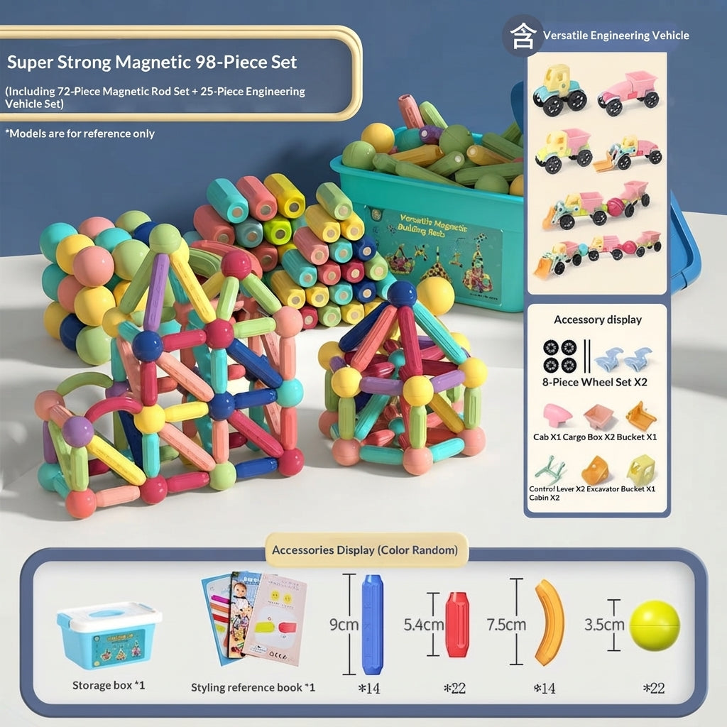 Kids Magnetic Building Blocks Sticks and Balls Montessori Toys