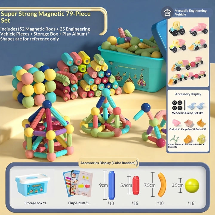 Kids Magnetic Building Blocks Sticks and Balls Montessori Toys