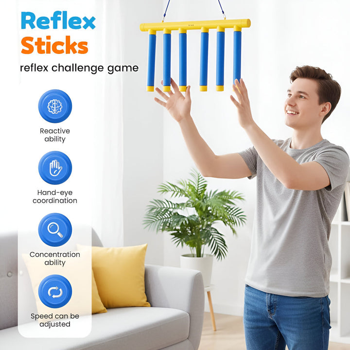 Reflex Training Game with Random Drop Sticks and Three Speed Settings