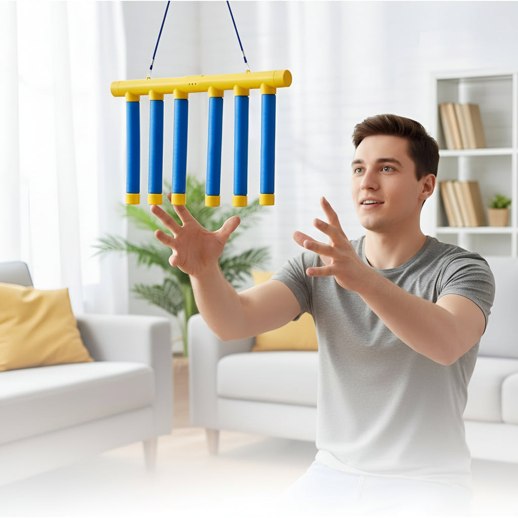 Reflex Training Game with Random Drop Sticks and Three Speed Settings