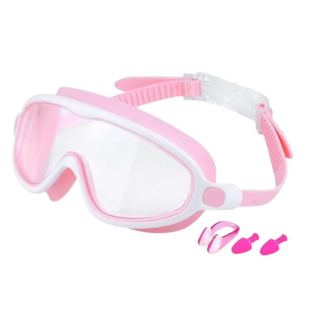 Kids Swim Goggles and Wide View and Anti-Fog Lenses
